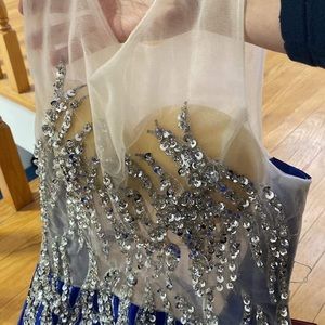 Long blue formal dress